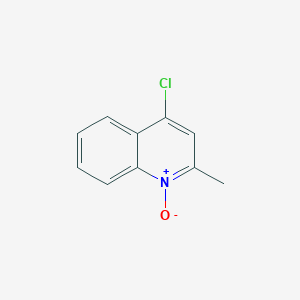 molecular formula C10H8ClNO B15204446 4-Chloro-2-methylquinoline 1-oxide 