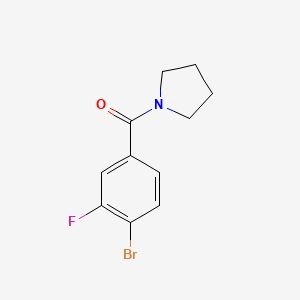 molecular formula C11H11BrFNO B1520445 1-[(4-溴-3-氟苯基)羰基]吡咯烷 CAS No. 1022931-81-2