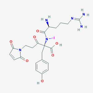 molecular formula C22H27IN6O7 B152045 3-Maleimidopropionylarginylmonoiodotyrosine CAS No. 138191-82-9
