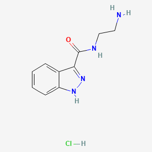 molecular formula C10H13ClN4O B1520454 N-(2-aminoethyl)-2H-indazole-3-carboxamide hydrochloride CAS No. 1235440-50-2