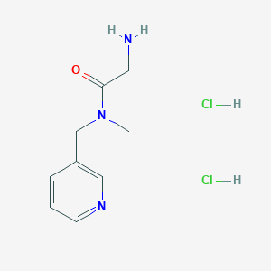 molecular formula C9H15Cl2N3O B1520457 2-amino-N-methyl-N-(pyridin-3-ylmethyl)acetamide dihydrochloride CAS No. 1240528-55-5