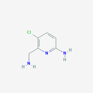 molecular formula C6H8ClN3 B1520458 6-(Aminomethyl)-5-chloropyridin-2-amine CAS No. 1240527-47-2