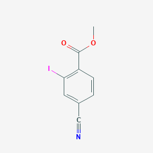 molecular formula C9H6INO2 B15204594 Methyl 4-cyano-2-iodobenzoate 
