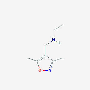 molecular formula C8H14N2O B15204661 N-((3,5-Dimethylisoxazol-4-yl)methyl)ethanamine 