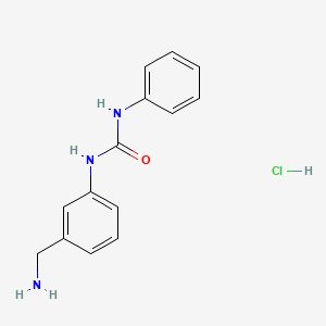 molecular formula C14H16ClN3O B1520467 3-[3-(Aminomethyl)phenyl]-1-phenylurea hydrochloride CAS No. 1240529-29-6
