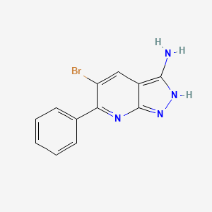 molecular formula C12H9BrN4 B1520472 5-bromo-6-phenyl-1H-pyrazolo[3,4-b]pyridin-3-amine CAS No. 583039-87-6