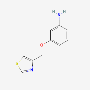 molecular formula C10H10N2OS B1520474 3-(1,3-Thiazol-4-ylmethoxy)aniline CAS No. 1184653-06-2