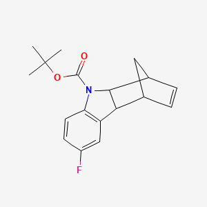 molecular formula C18H20FNO2 B15204855 tert-Butyl 6-fluoro-1,4,4a,9a-tetrahydro-9H-1,4-methanocarbazole-9-carboxylate 