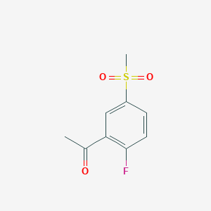 molecular formula C9H9FO3S B15204858 2'-Fluoro-5'-(methylsulfonyl)acetophenone 