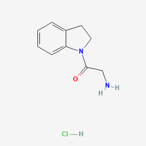 molecular formula C10H13ClN2O B1520493 2-amino-1-(2,3-dihydro-1H-indol-1-yl)ethan-1-one hydrochloride CAS No. 1220036-34-9