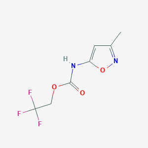 molecular formula C7H7F3N2O3 B1520495 2,2,2-trifluoroethyl N-(3-methyl-1,2-oxazol-5-yl)carbamate CAS No. 1240526-37-7