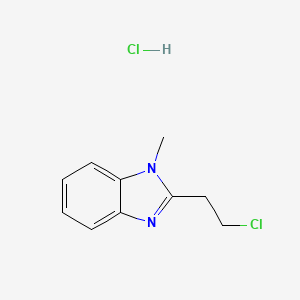 molecular formula C10H12Cl2N2 B1520497 2-(2-chloroethyl)-1-methyl-1H-1,3-benzodiazole hydrochloride CAS No. 1240527-05-2