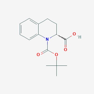 molecular formula C15H19NO4 B1520500 (r)-1-Boc-3,4-二氢-2h-喹啉-2-羧酸 CAS No. 1187931-75-4