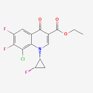 molecular formula C15H11ClF3NO3 B15205035 Rel-ethyl 8-chloro-6,7-difluoro-1-((1R,2S)-2-fluorocyclopropyl)-4-oxo-1,4-dihydroquinoline-3-carboxylate 