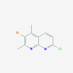 molecular formula C10H8BrClN2 B1520506 3-溴-7-氯-2,4-二甲基-1,8-萘啶 CAS No. 1021117-08-7