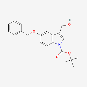 molecular formula C21H23NO4 B1520517 tert-Butyl 5-(benzyloxy)-3-(hydroxymethyl)-1H-indole-1-carboxylate CAS No. 914349-14-7