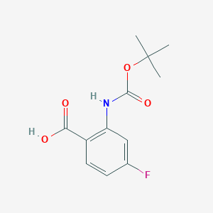molecular formula C12H14FNO4 B1520518 2-((tert-Butoxycarbonyl)amino)-4-fluorobenzoic acid CAS No. 1019384-47-4