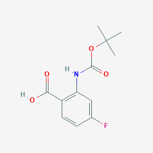 B1520518 2-((tert-Butoxycarbonyl)amino)-4-fluorobenzoic acid CAS No. 1019384-47-4