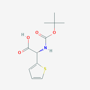 molecular formula C11H15NO4S B1520521 (S)-2-((tert-Butoxycarbonyl)amino)-2-(thiophen-2-yl)acetic acid CAS No. 40512-56-9