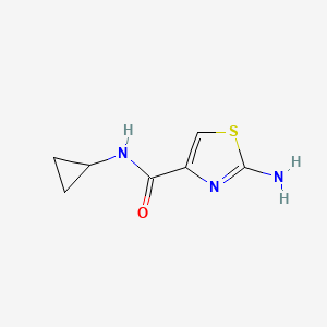 molecular formula C7H9N3OS B1520526 2-amino-N-cyclopropyl-1,3-thiazole-4-carboxamide CAS No. 1019111-58-0