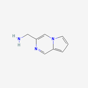 molecular formula C8H9N3 B15205262 Pyrrolo[1,2-a]pyrazine-3-methanamine 
