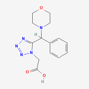 molecular formula C14H17N5O3 B1520528 (5-[Morpholin-4-yl(phenyl)methyl]-1H-tetrazol-1-yl)acetic acid CAS No. 915922-69-9