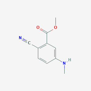 molecular formula C10H10N2O2 B15205329 Methyl 5-(methylamino)-2-cyanobenzoate 