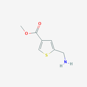 molecular formula C7H9NO2S B15205362 Methyl 5-(aminomethyl)thiophene-3-carboxylate 