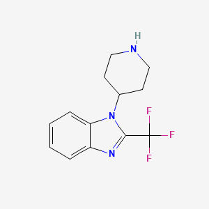 molecular formula C13H14F3N3 B1520540 1-(4-Piperidinyl)-2-(trifluoromethyl)-1H-benzimidazole CAS No. 742076-06-8