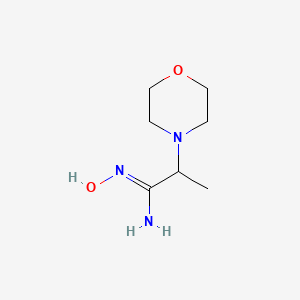 molecular formula C7H15N3O2 B1520545 (1Z)-N'-Hydroxy-2-(4-morpholinyl)propanimidamide CAS No. 720706-09-2