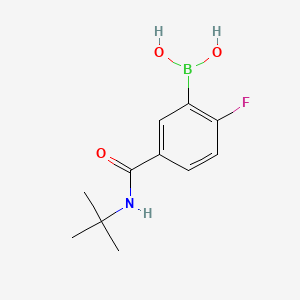 molecular formula C11H15BFNO3 B1520549 (5-(tert-Butylcarbamoyl)-2-fluorophenyl)boronic acid CAS No. 874289-51-7