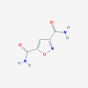 molecular formula C5H5N3O3 B15205492 3,5-Isoxazoledicarboxamide CAS No. 873962-83-5