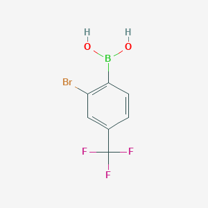 molecular formula C7H5BBrF3O2 B1520556 2-Bromo-4-(trifluoromethyl)phenylboronic acid CAS No. 959997-88-7