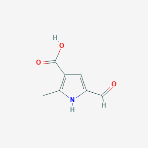 molecular formula C7H7NO3 B1520557 5-formyl-2-methyl-1H-pyrrole-3-carboxylic acid CAS No. 442563-59-9