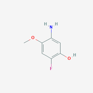 molecular formula C7H8FNO2 B15205580 5-Amino-2-fluoro-4-methoxyphenol 