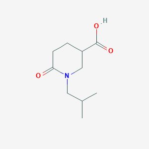 molecular formula C10H17NO3 B1520560 1-Isobutyl-6-oxopiperidine-3-carboxylic acid CAS No. 915924-95-7