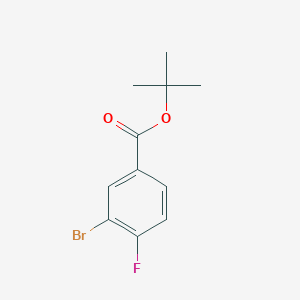 molecular formula C11H12BrFO2 B1520587 Tert-butyl 3-bromo-4-fluorobenzoate CAS No. 375368-94-8