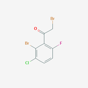 molecular formula C8H4Br2ClFO B15205882 2-Bromo-3-chloro-6-fluorophenacyl bromide 
