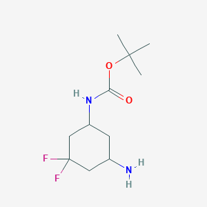 molecular formula C11H20F2N2O2 B15205889 tert-Butyl (5-amino-3,3-difluorocyclohexyl)carbamate 