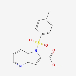 molecular formula C16H14N2O4S B15205949 Methyl 1-tosyl-1H-pyrrolo[3,2-b]pyridine-2-carboxylate CAS No. 952182-32-0