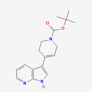molecular formula C17H21N3O2 B1520599 Tert-butyl 4-(1H-pyrrolo[2,3-B]pyridin-3-YL)-5,6-dihydropyridine-1(2H)-carboxylate CAS No. 400801-82-3