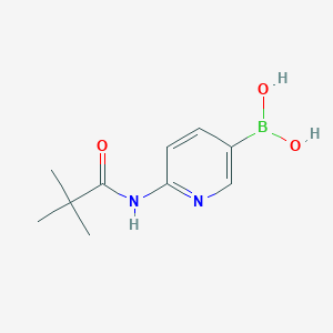 molecular formula C10H15BN2O3 B1520600 {6-[(2,2-Dimethylpropanoyl)amino]-3-pyridinyl}boronic acid CAS No. 1287752-89-9