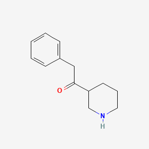 molecular formula C13H17NO B1520604 2-Phenyl-1-(piperidin-3-yl)ethanone CAS No. 1177327-57-9
