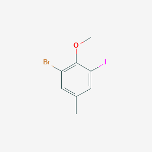 molecular formula C8H8BrIO B15206044 2-Bromo-6-iodo-4-methylanisole 