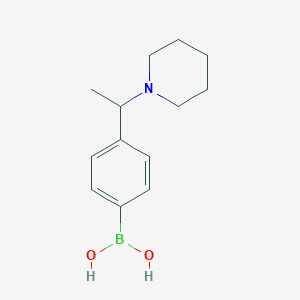 [4-(1-Piperidin-1-ylethyl)phenyl]boronic acid