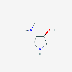 molecular formula C6H14N2O B1520607 trans-4-(Dimethylamino)-3-pyrrolidinol CAS No. 960289-61-6