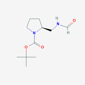 molecular formula C11H20N2O3 B15206094 tert-Butyl (S)-2-(formamidomethyl)pyrrolidine-1-carboxylate 
