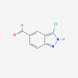 molecular formula C8H5ClN2O B1520611 3-Chloro-1H-indazole-5-carbaldehyde CAS No. 1086391-03-8