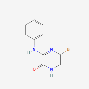 molecular formula C10H8BrN3O B1520614 5-溴-3-(苯胺基)-1,2-二氢吡嗪-2-酮 CAS No. 1148027-28-4