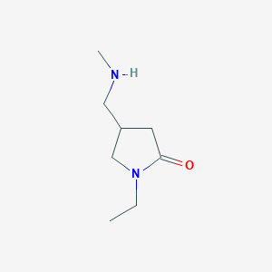 molecular formula C8H16N2O B1520616 1-Ethyl-4-((methylamino)methyl)pyrrolidin-2-one CAS No. 959237-10-6